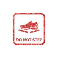 Do not step packaging mark icon symbol vector