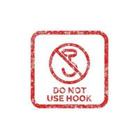 Do not use hooks packaging mark icon symbol vector