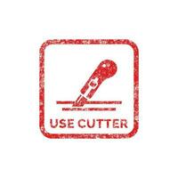 Use cutter packaging mark icon symbol vector