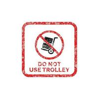 Do not use trolley packaging mark icon symbol vector