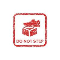 Do not step packaging mark icon symbol vector