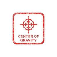 Center of gravity packaging mark icon symbol vector