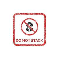 Do not stack packaging mark icon symbol vector