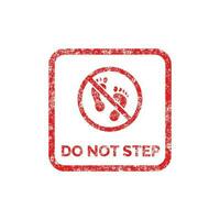 Do not step packaging mark icon symbol vector