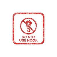 Do not use hooks packaging mark icon symbol vector