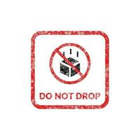 Do not drop packaging mark icon symbol vector