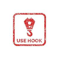 Use hooks packaging mark icon symbol vector