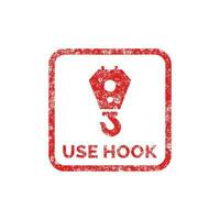 Use hooks packaging mark icon symbol vector