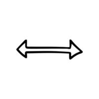 arrow icon hand drawn isolated vector