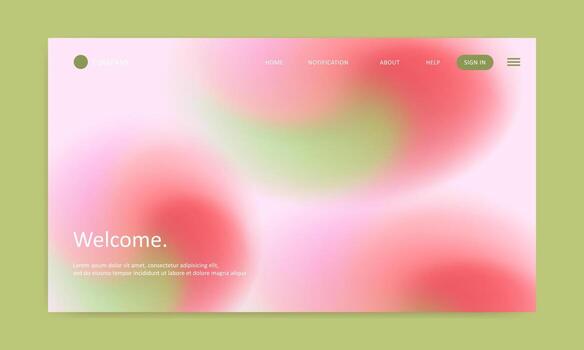 landing page gradient mesh background vector