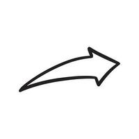 arrow icon hand drawn isolated vector