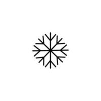 snow icon, silhouette of snowflakes vector