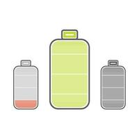 battery icon  vector. flat design illustration vector