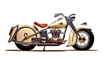 Classic motorbike on isolated white background variation 8 photo