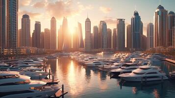 Dubai Marina symbol of Jumeirah beach and the city of Dubai, United Arab Emirates variation 2 photo