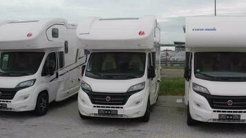 August 9, 2019. Frankfurt am Main RV Recreational Vehicles Dealer Lot. Brand New Camper Vans For Sale video