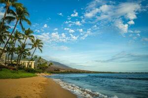 scenery at kaanapali beach in maui island, hawaii photo