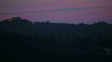 Tuscany Dusk. Scenic Sunset in the Famous Italian Region. video