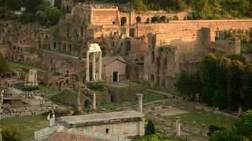 octubre 15, 2019. Roma, Italia. romano foro antiguo gobierno edificios popular viaje destino. video