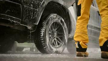 Vehicle Cleaning in Pickup Truck Wash video