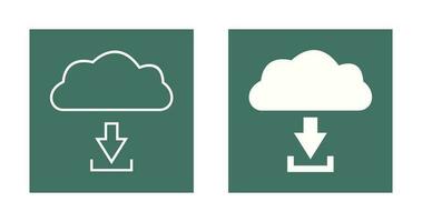 Unique Download from Cloud Vector Icon