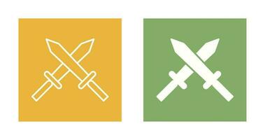 Unique Two Swords Vector Icon