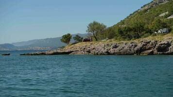 RV and Tent Camping on the Croatian Sea Coast. Scenic European Campsite. video