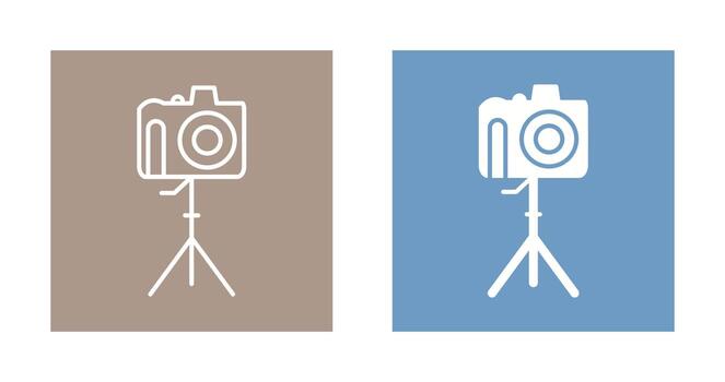 Unique Camera on Stand Vector Icon