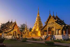 Stupa at Wat Phra Singh in Chiang Mai, Thailand photo