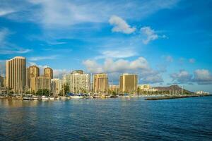 cityscape of honolulu in oahu island, hawaii, us photo