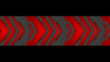 Red and black contrast tech arrows motion background. Seamless loop graphic design. Video animation Ultra HD 4K 3840x2160