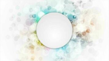 abstract kleurrijk grunge cirkels met blanco cirkel beweging achtergrond. video zakelijke animatie ultra hd 4k 3840 x 2160