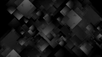 schwarz Quadrate Technik geometrisch abstrakt Bewegung Design. dunkel Video Animation Ultra hd 4k 3840 x 2160