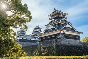 Tenshu of Kumamoto castle in kumamoto city, kyushu, japan photo
