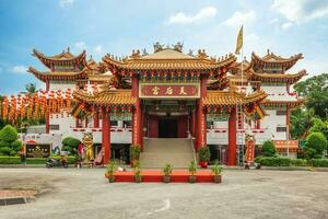 Thean Hou Temple located in Kuala Lumpur, Malaysia.  It was built by Hainanese living in Malaysia, constructed from 1981 and completed in 1987, officially opened in 1989. photo