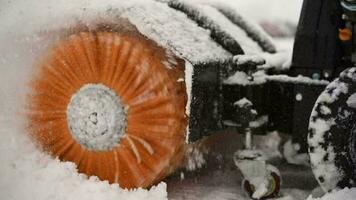Benzin Bürste Besen Schnee Entfernung Maschine im Aktion video