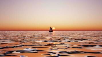 sunset background image of a sailing ship photo