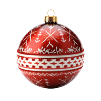 Weihnachten Ball isoliert auf Weiß Hintergrund. Illustration ai generativ png