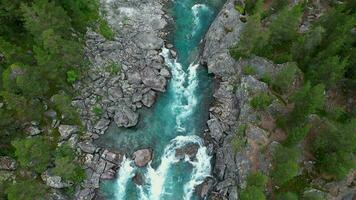 Clean Turquoise River Aerial View video