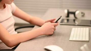 Girl Playing Games on Her Modern Smartphone Device video