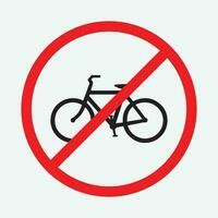 Bicycle Prohibited The Illustration vector