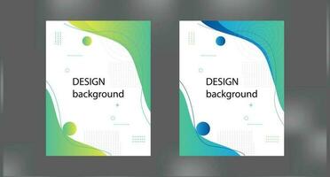 Colorful template flyer with gradient color. Design with shape art. vector