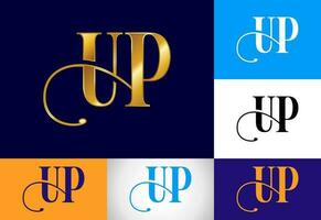 Initial Letter U P Logo Design Vector Template. Graphic Alphabet Symbol For Corporate Business Identity