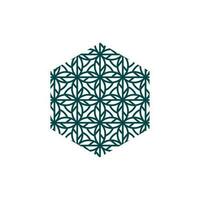 Hexagonal Geometric Pattern logo design, Abstract Hexagon Logo design template vector