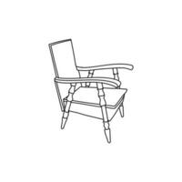 silla logo diseño, interior, y muebles, logo diseño con moderno y único vector