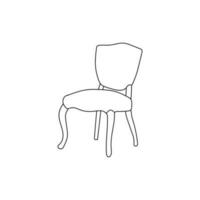 moderno silla línea sencillo diseño logo, ilustración logo diseño modelo para tu empresa vector