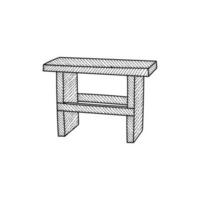 asiento clásico mueble logo diseño, gráfico elemento ilustración modelo diseño. vector