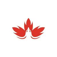 maple leaf eagle logo vector. maple leaf with eagle logo symbol vector icon illustration