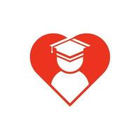 Student Love Education vector logo, education symbol design, Vector Logo Template