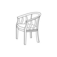 chair Furniture design line logo, Design chair vector logo template.